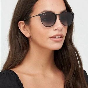 ray ban • erika metal polarized black sunglasses